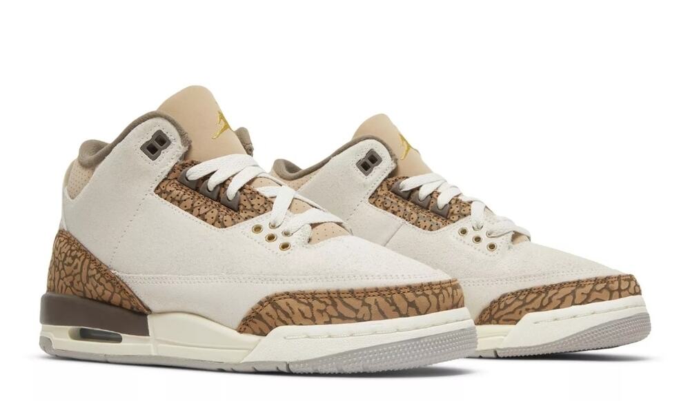 Nike Air Jordan 3 Retro Palomino Leather Sneakers High Top Shoes DM0966-102 1Y